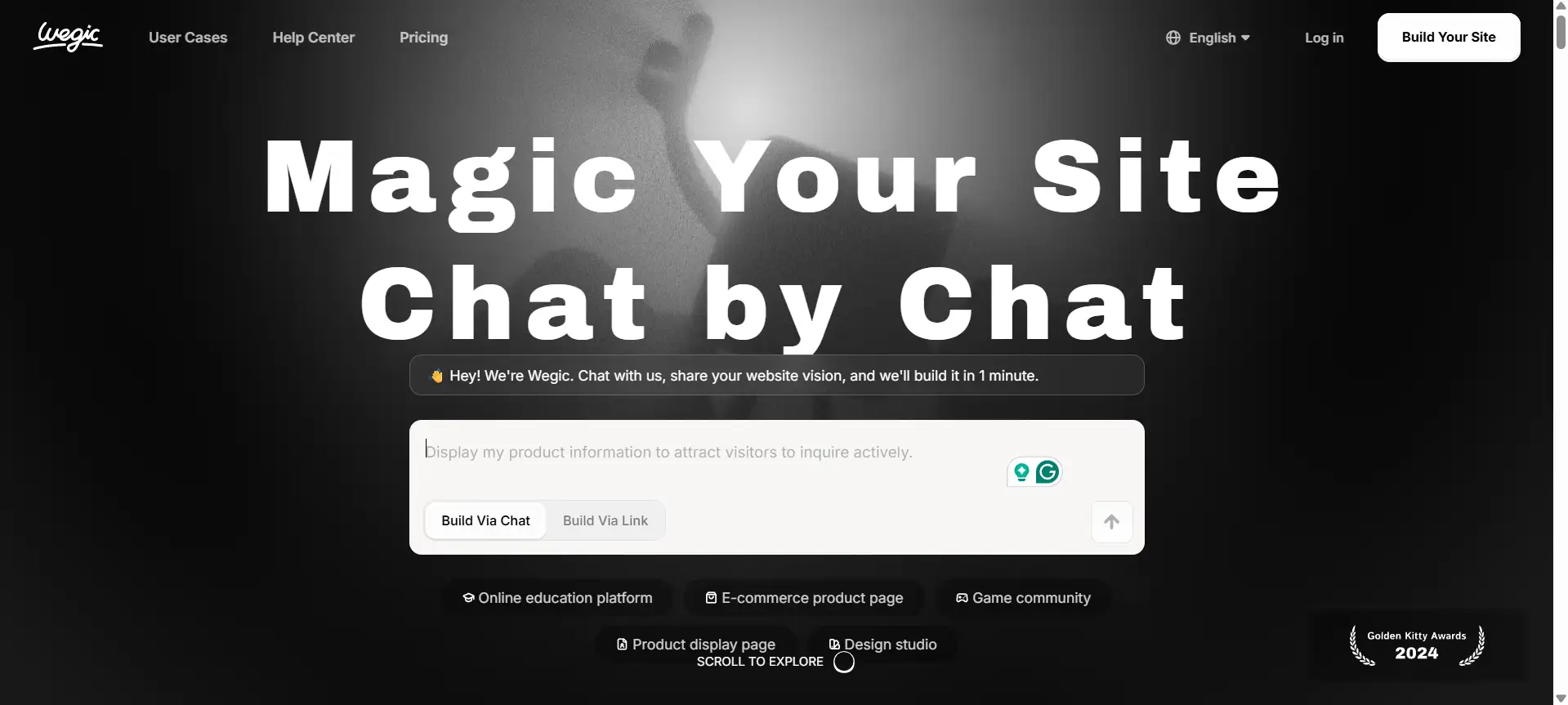 wegic homepage