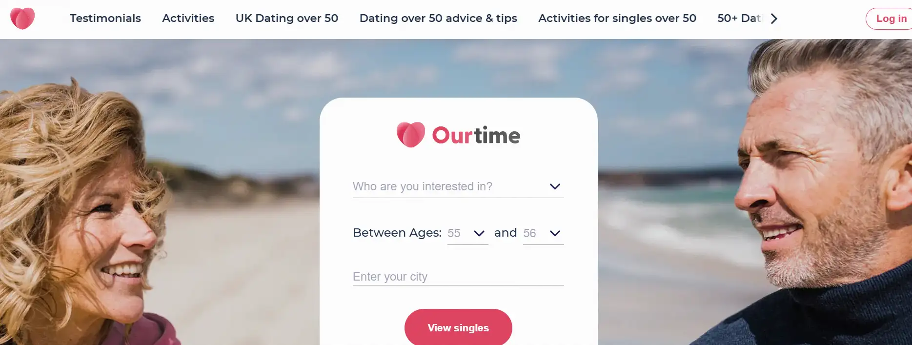 OurTime Australia homepage