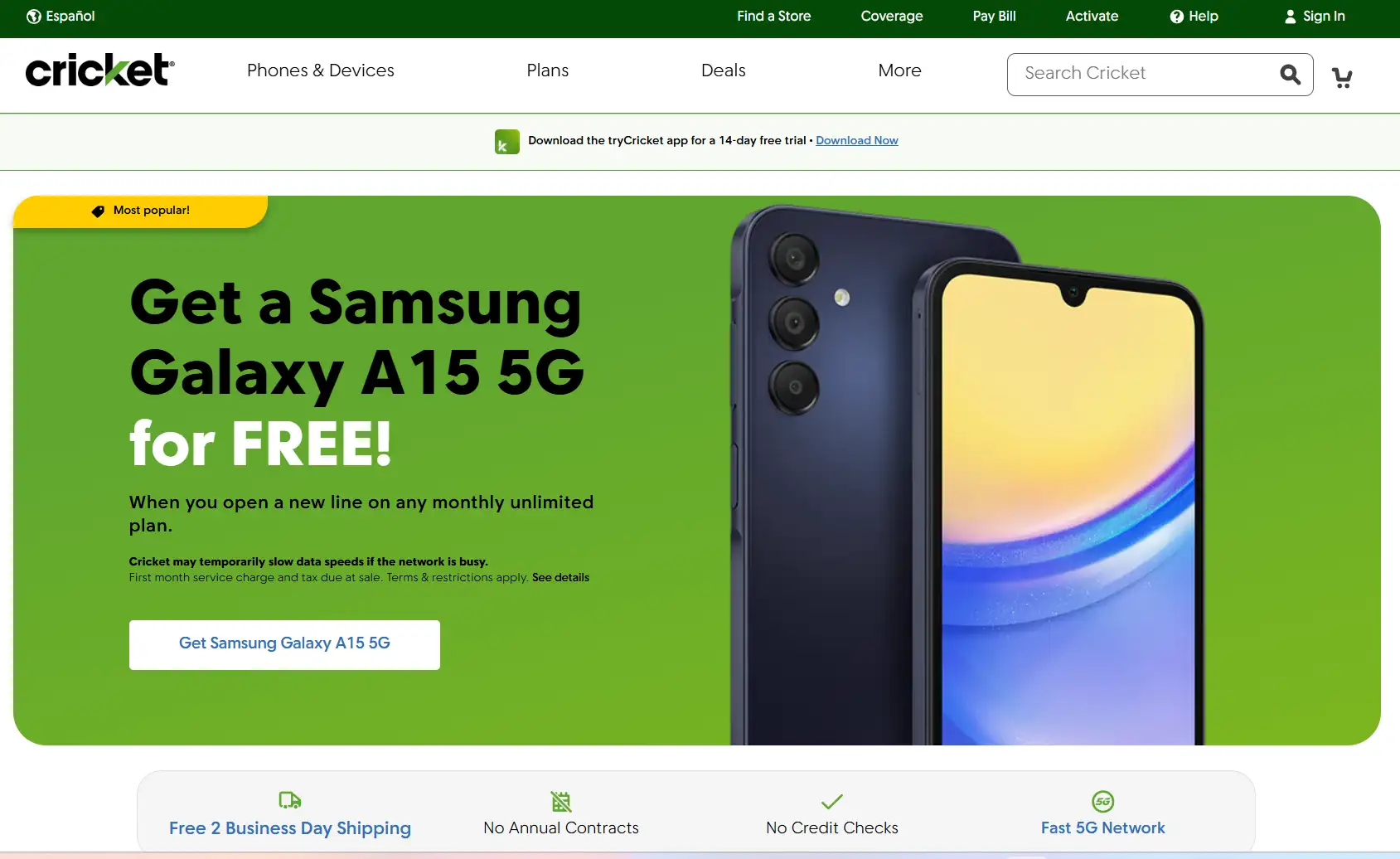 Cricket Wireless: 14 Days of 3GB Data