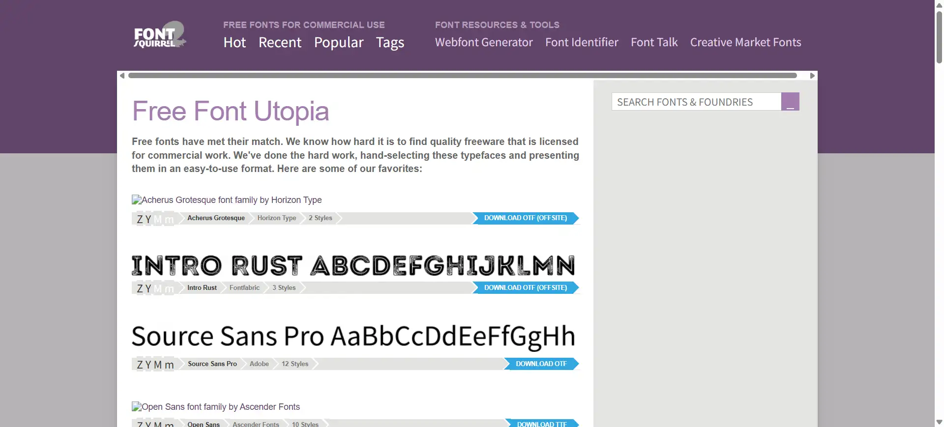font squirrel font squirrel