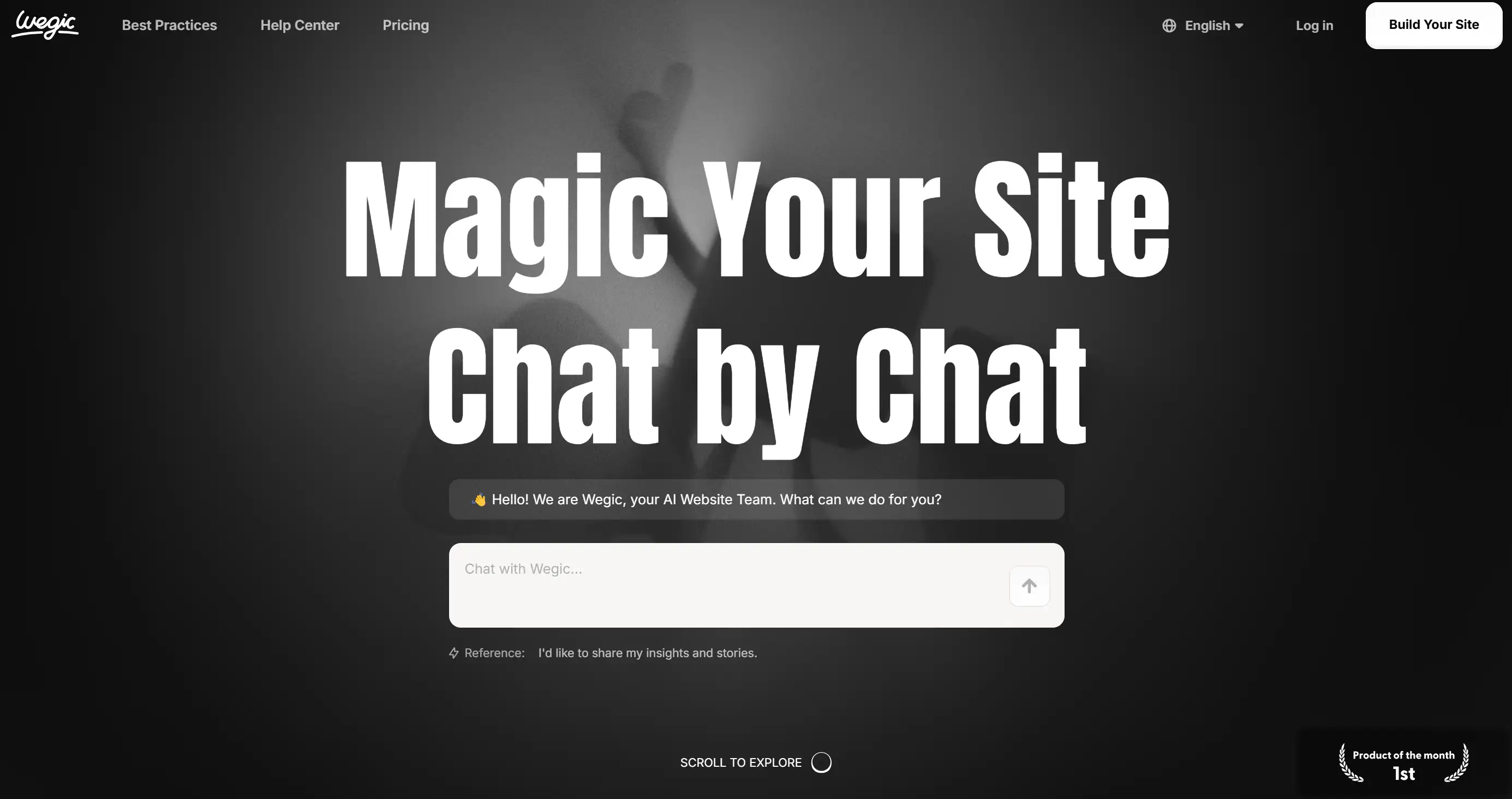 wegic's homepage