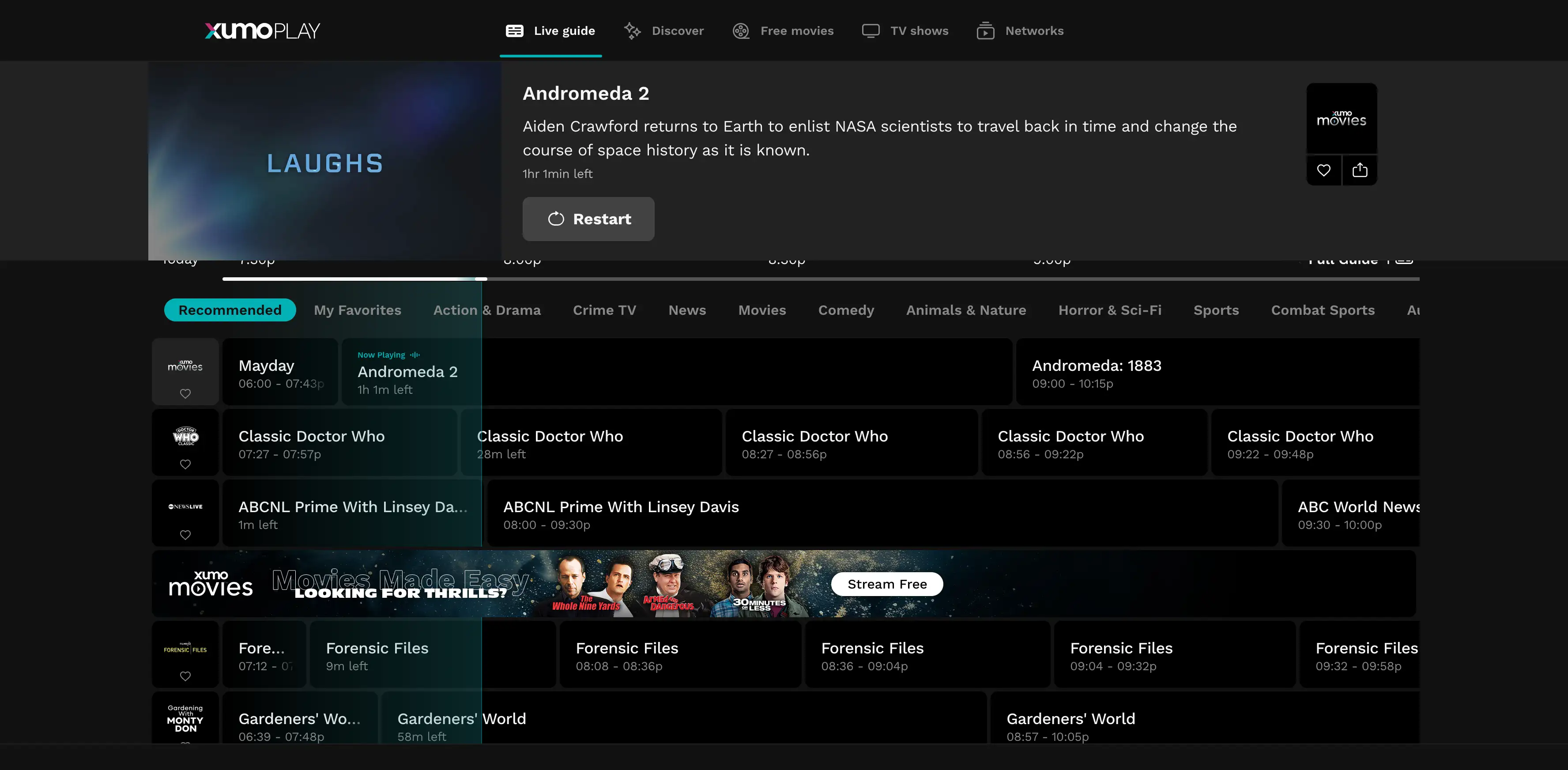 xumo play live channels and on demand movies