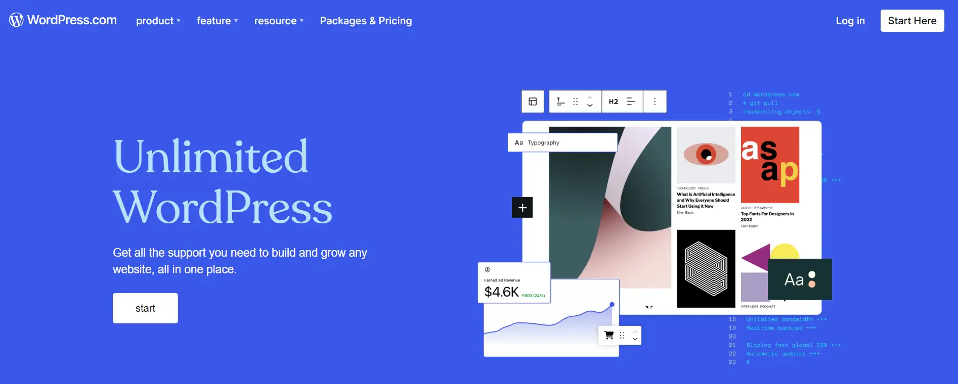 wordpress homepage