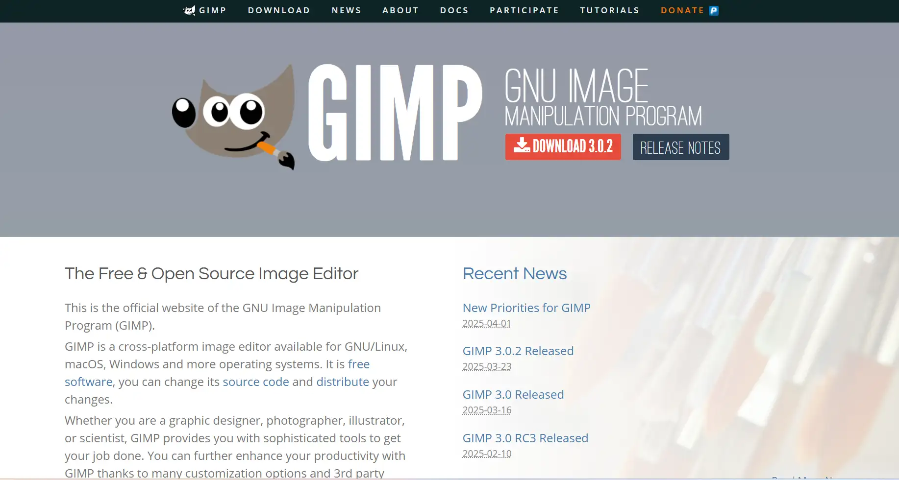 GIMP's Homepage