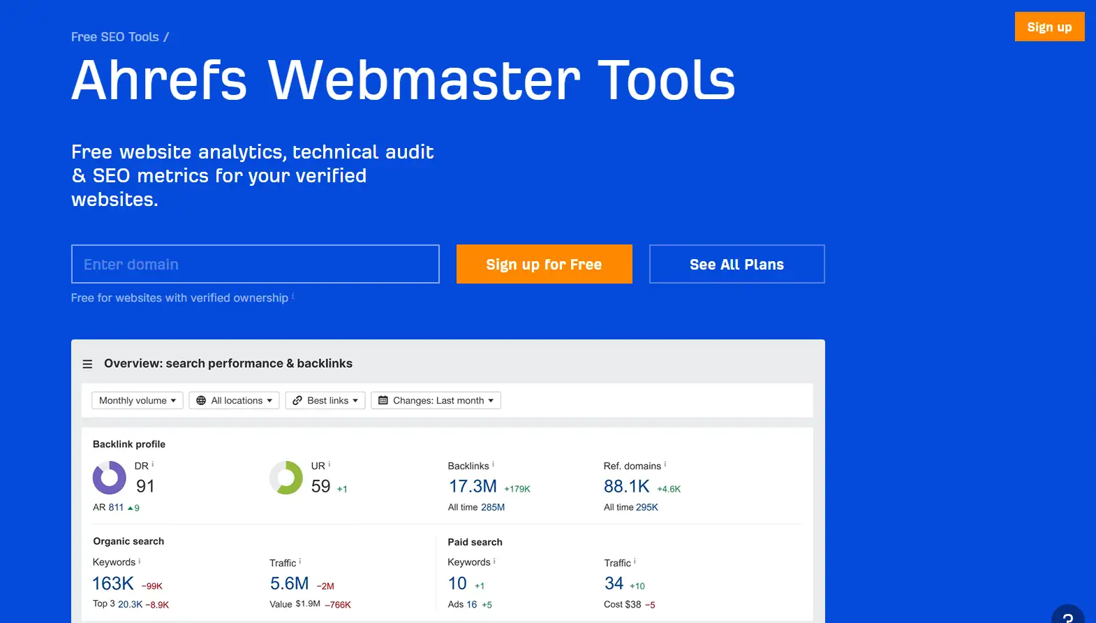Ahrefs Webmaster Tools Ahrefs Webmaster Tools