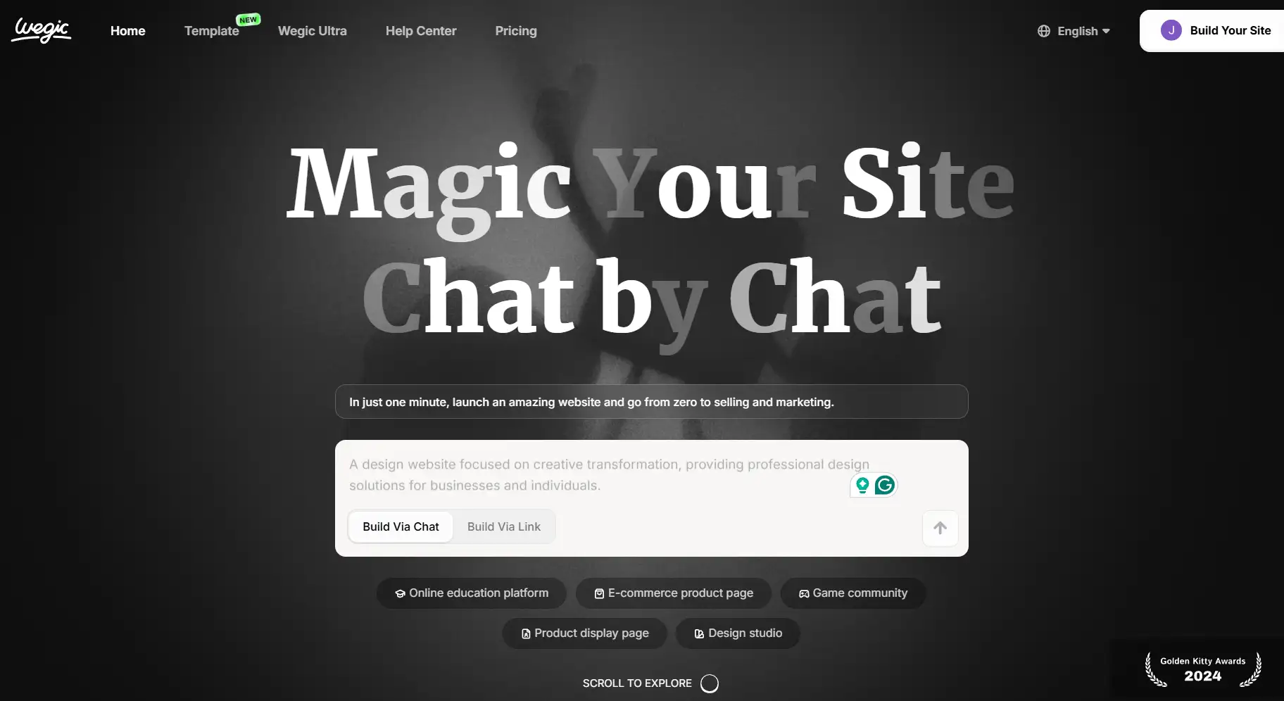 Wegic's homepage