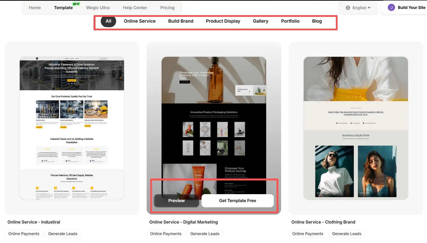 Wegic's diverse free templates