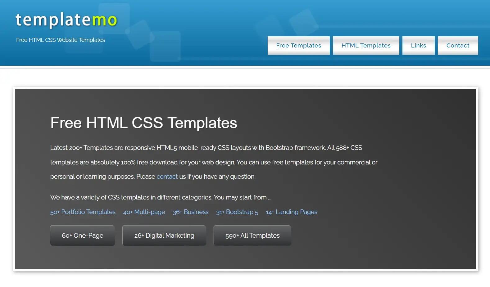 Template Mo's homepage