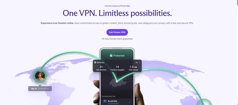 Proton VPN official website