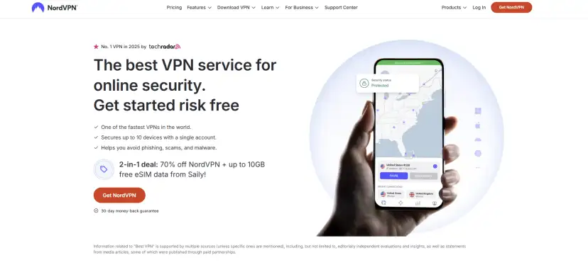 NordVPN official website