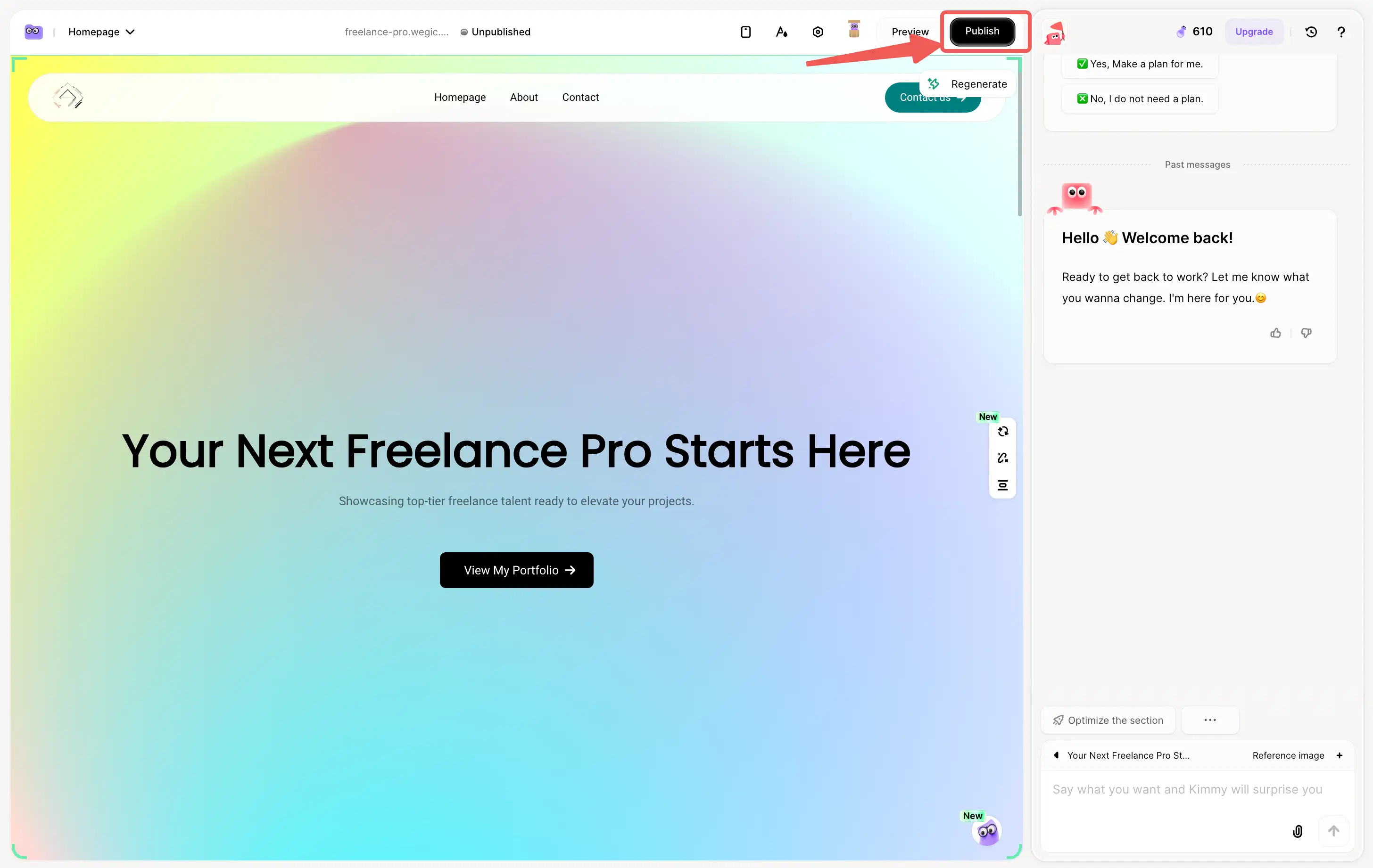 Finalize and Publish website by Wegic Finalize and Publish website by Wegic