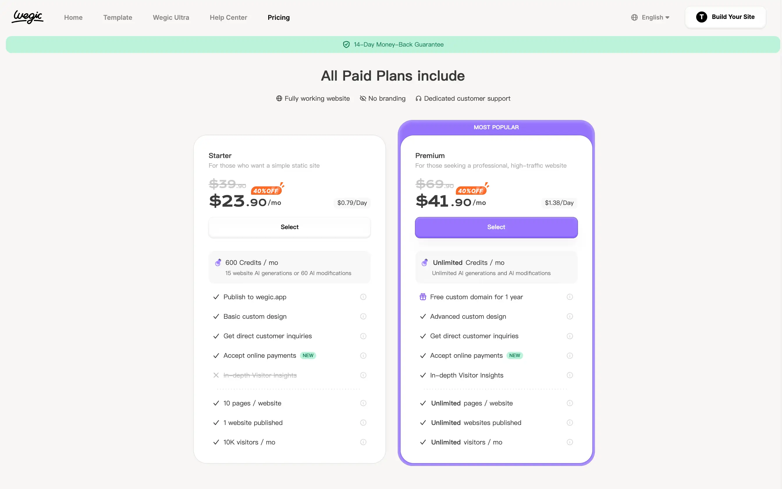 Wegic Plans and Pricing: Wegic Plans and Pricing:
