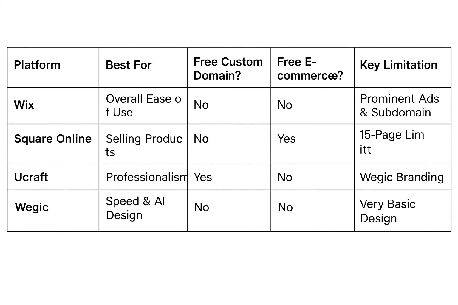 Head-to-Head Comparison Table Head-to-Head Comparison Table