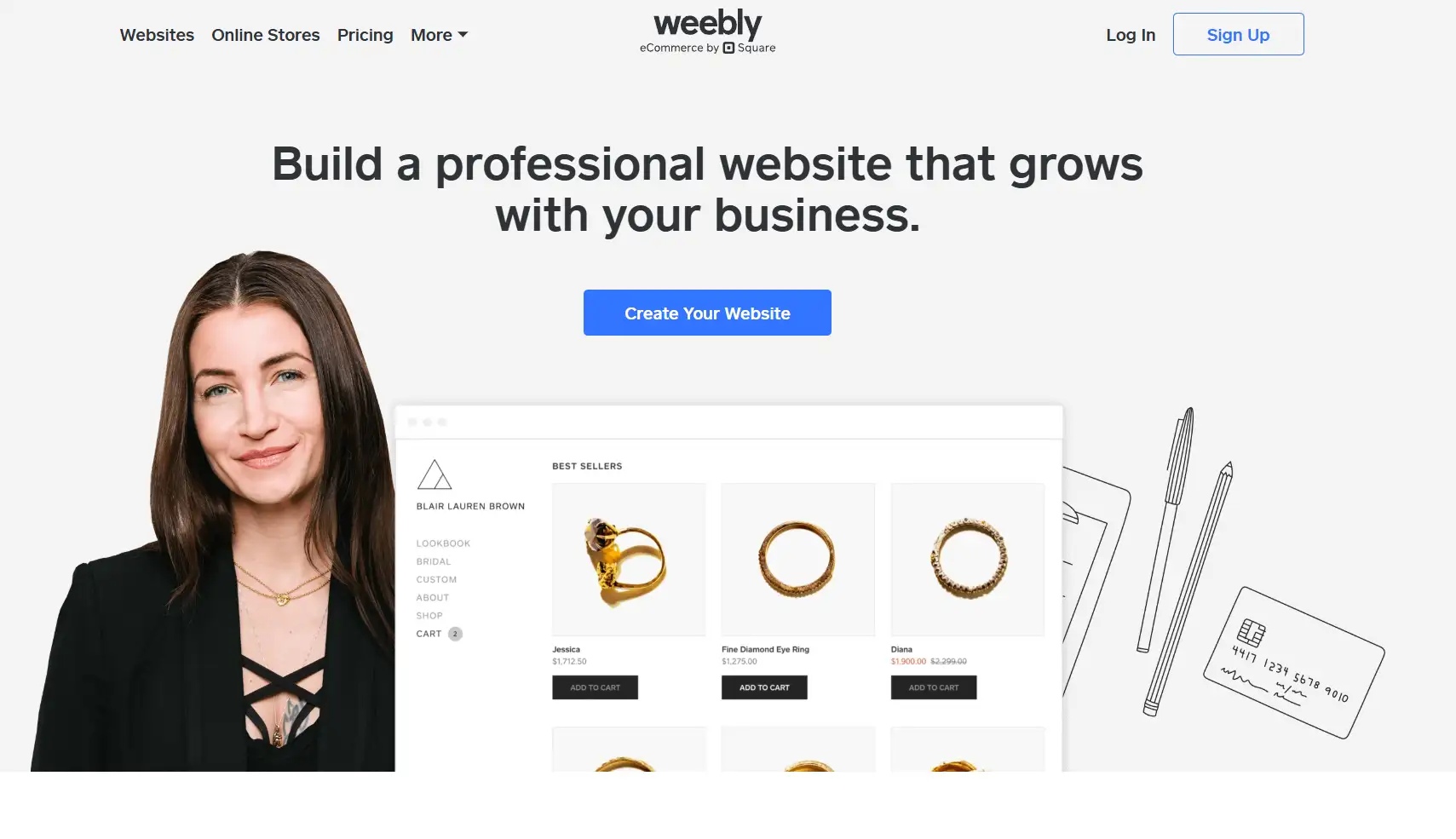 Weebly's homepage Weebly's homepage