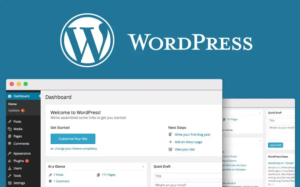 The homepage of WordPress.com The homepage of WordPress.com