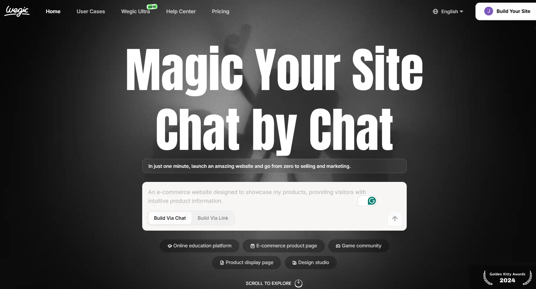 Wegic's homepage
