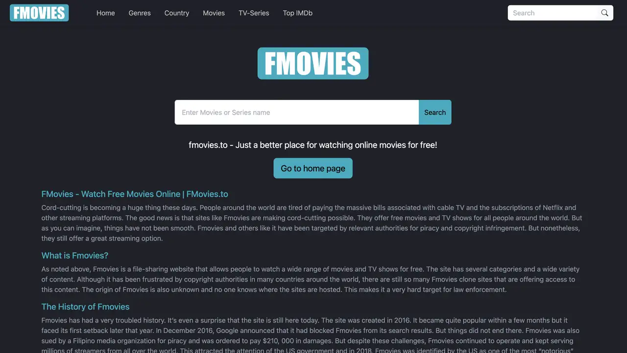 fmovies homepage