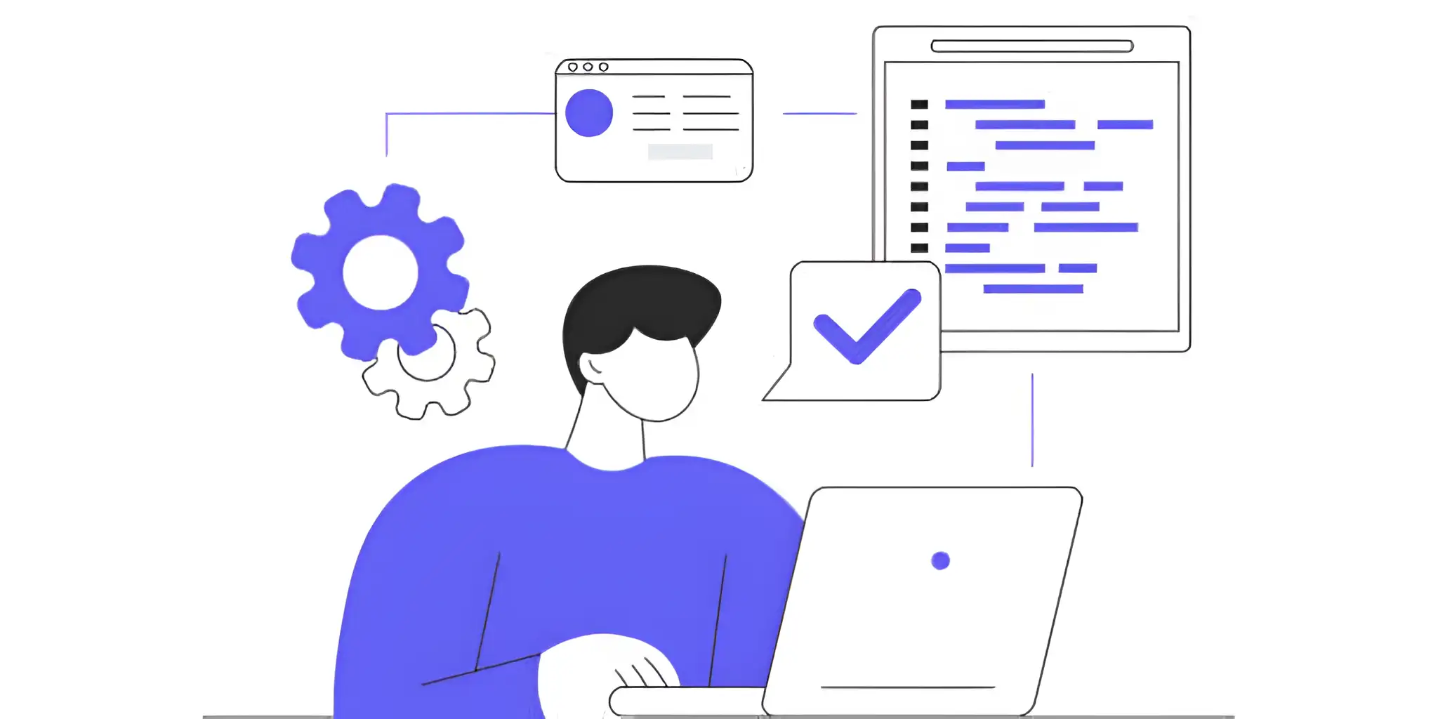 a person is developing a website
