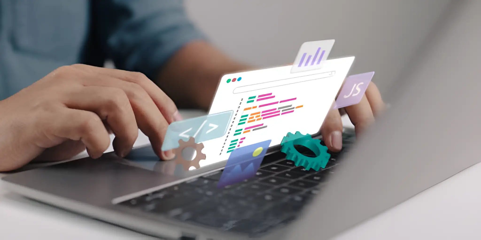 a person is coding on the computer