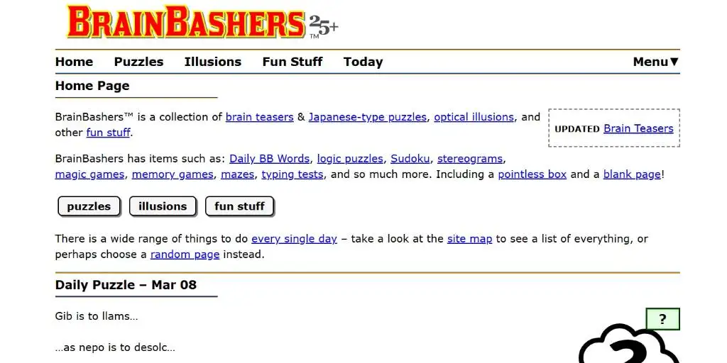 brainbashers' profile page