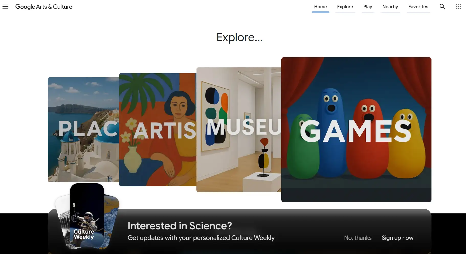 Global Galleries at Google Arts & Culture