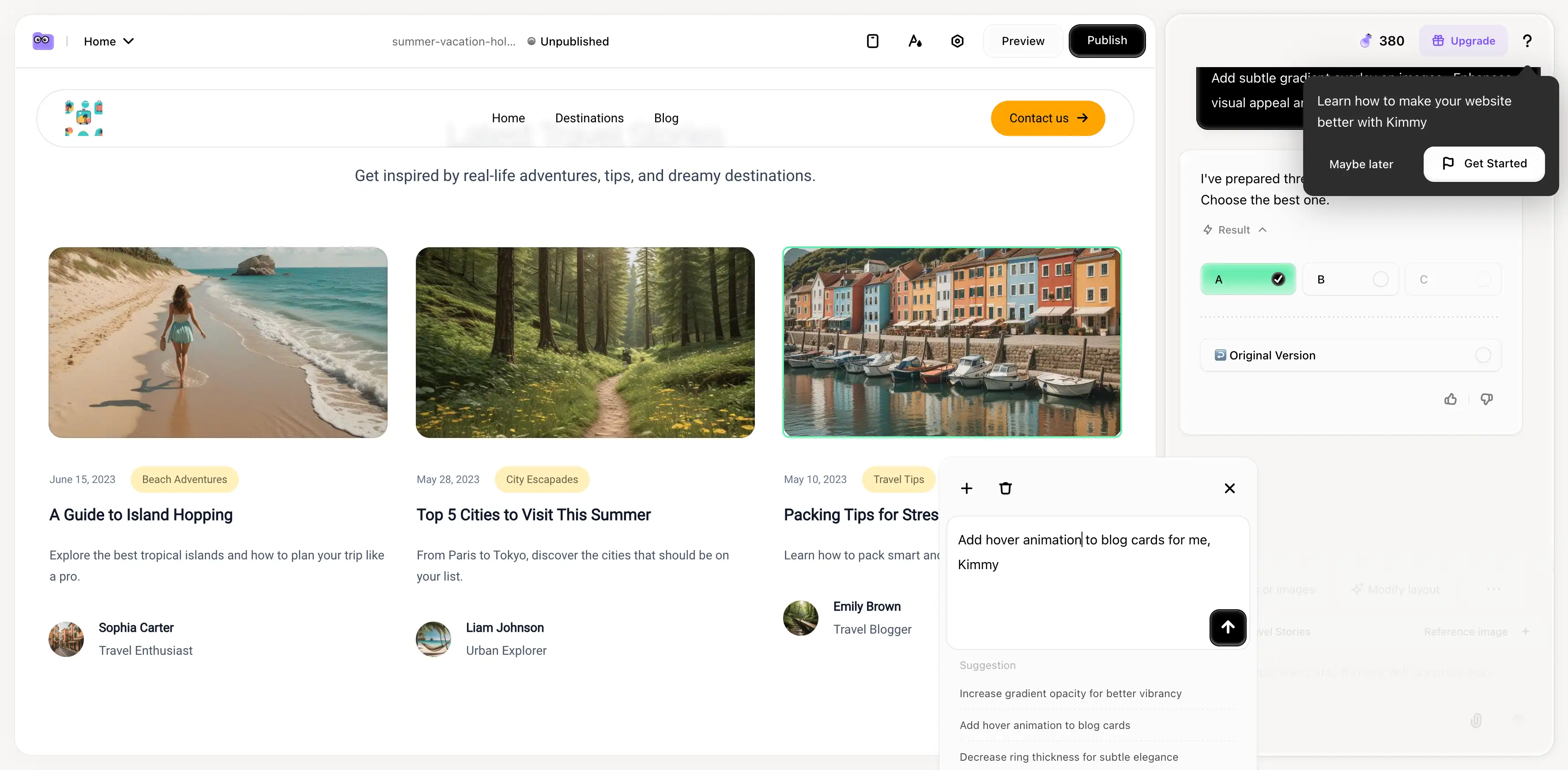 simple and fast web design with wegic