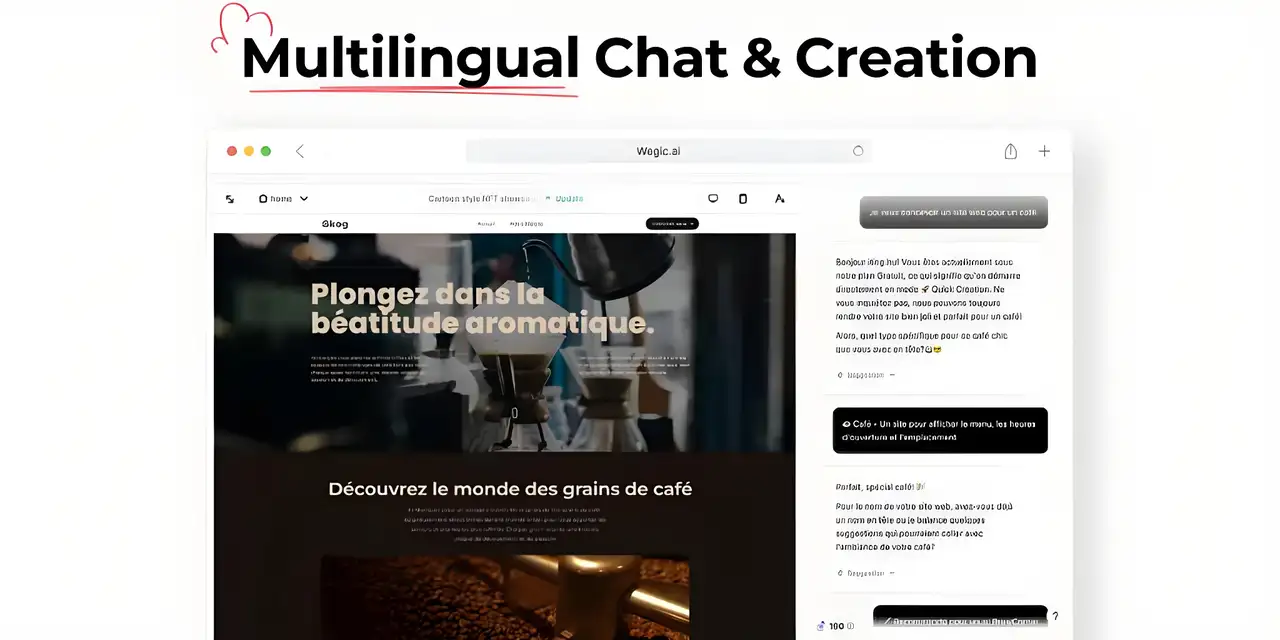 website designs generated by multilingual website builders