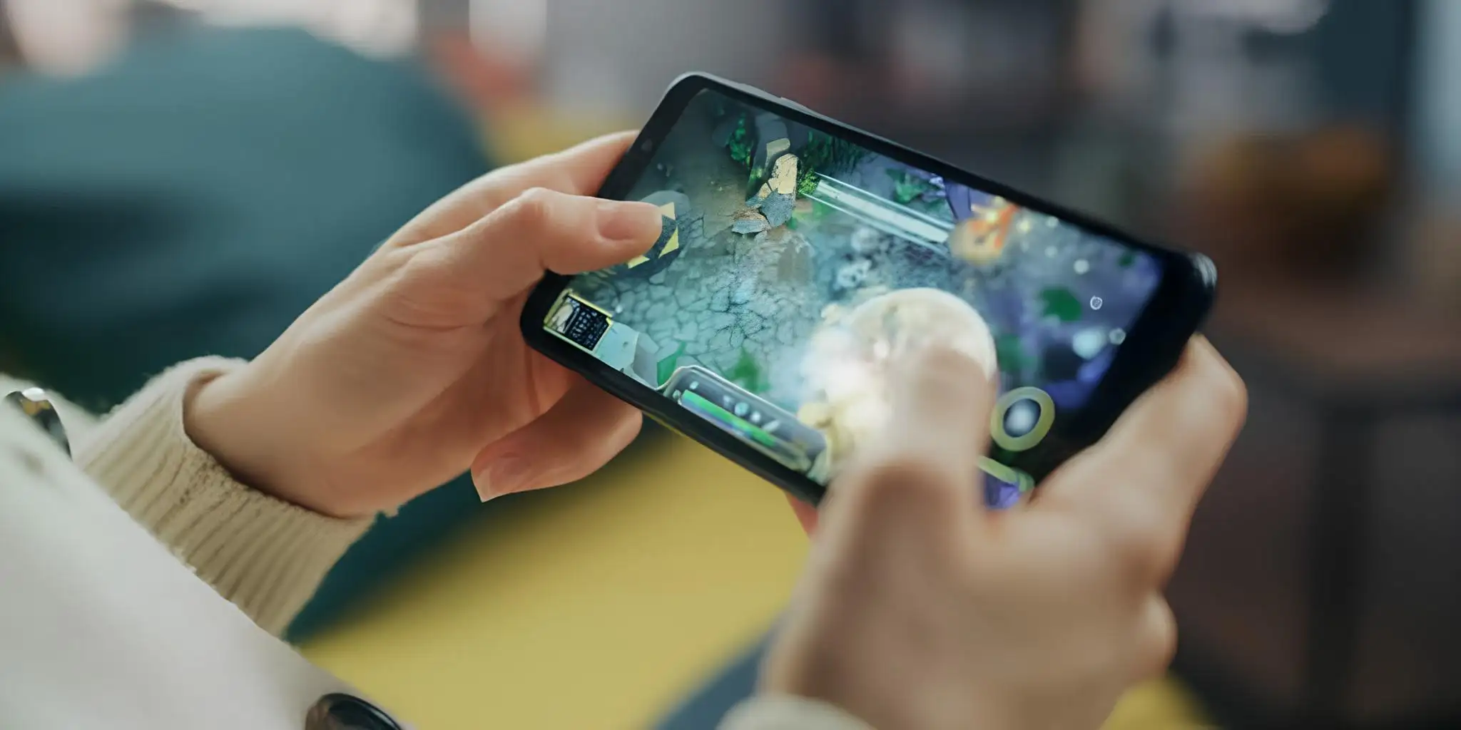One hand playing games