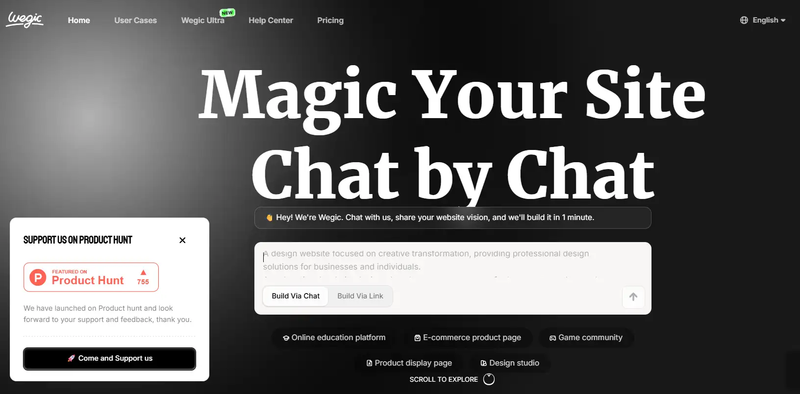 wegic website builder