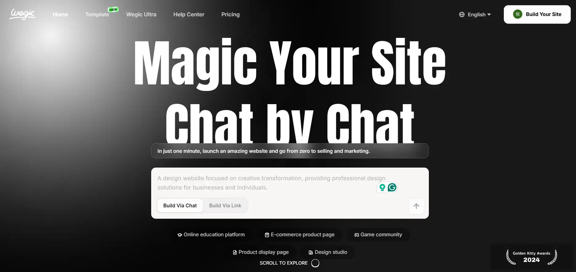 Build Smarter Websites with Wegic AI Build Smarter Websites with Wegic AI