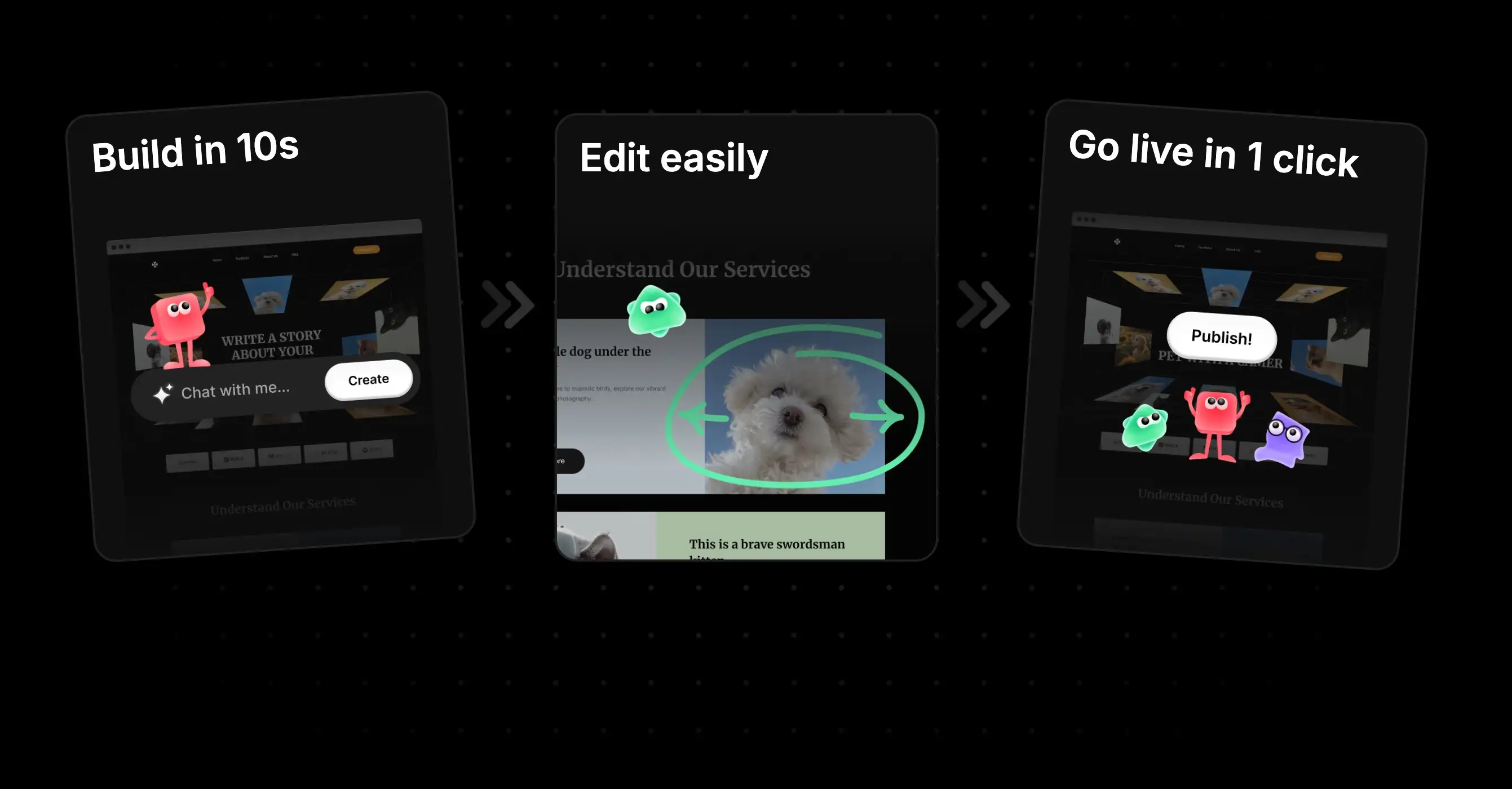 Wegic helps launching your portfolio website in 10 seconds