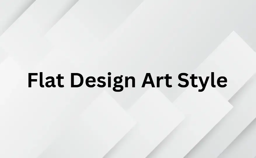 Black "Flat Design Art Style" text against white background Black "Flat Design Art Style" text against white background