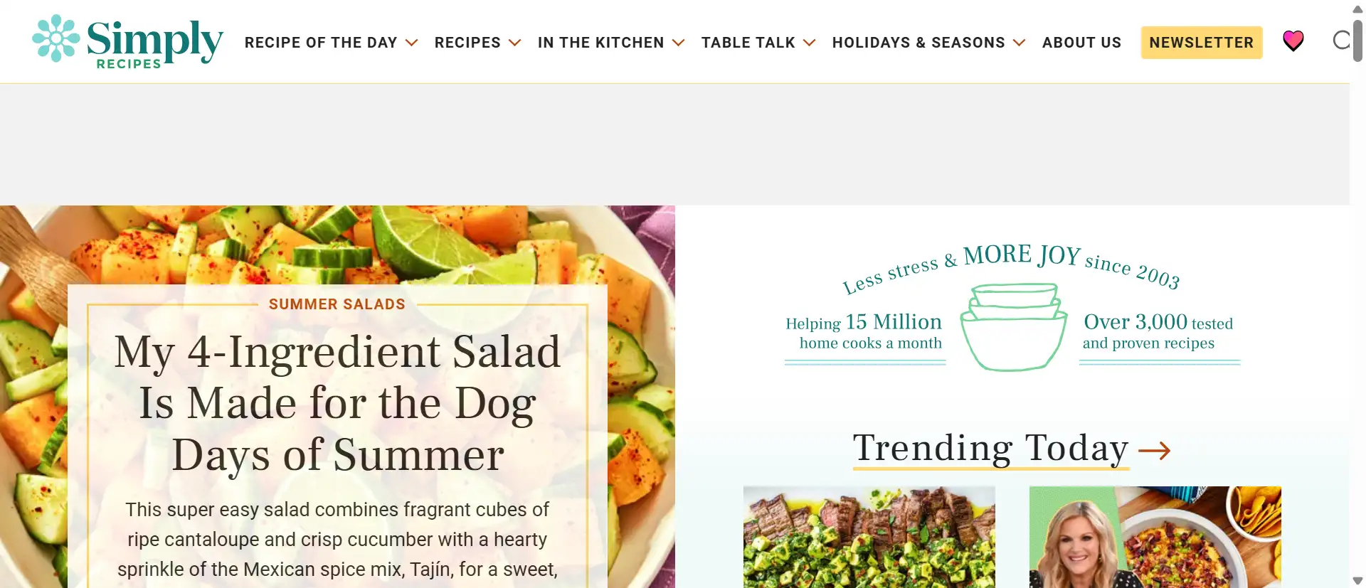 Simply Recipes's homepage Simply Recipes's homepage