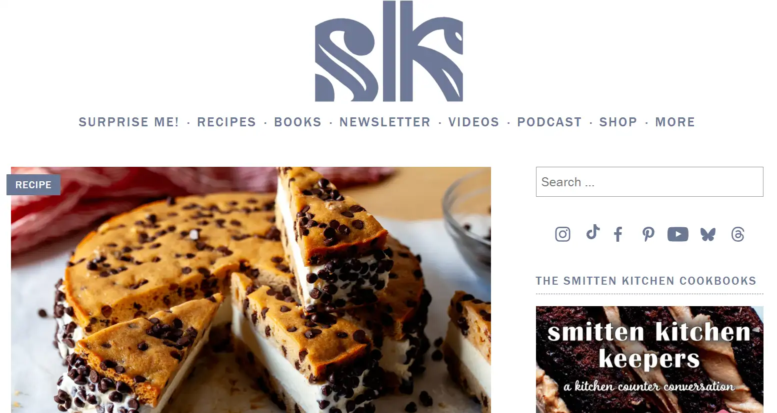 Smitten Kitchen's homepage Smitten Kitchen's homepage