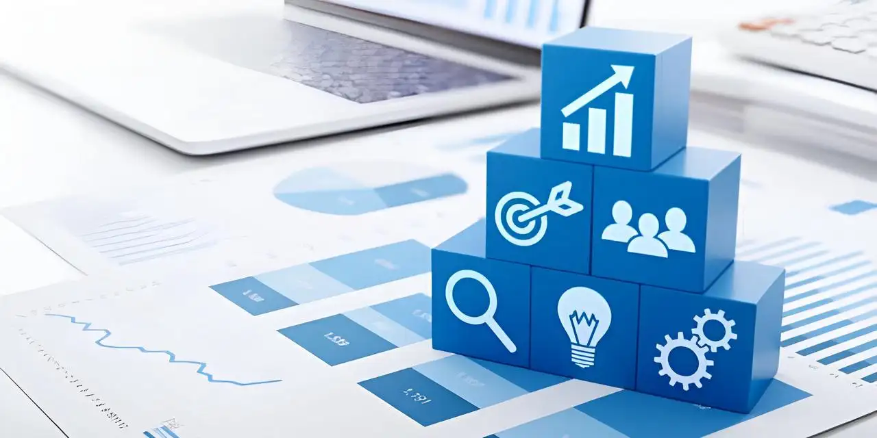 marketing building blocks are placed on the table
