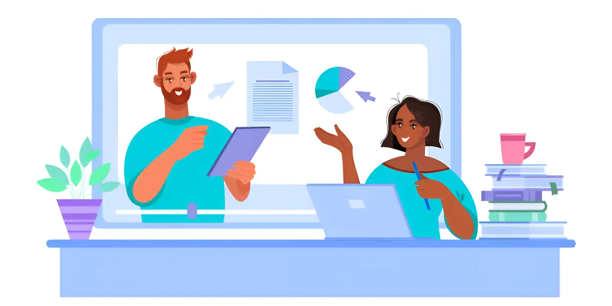 a teacher and a student communicate through the platform a teacher and a student communicate through the platform