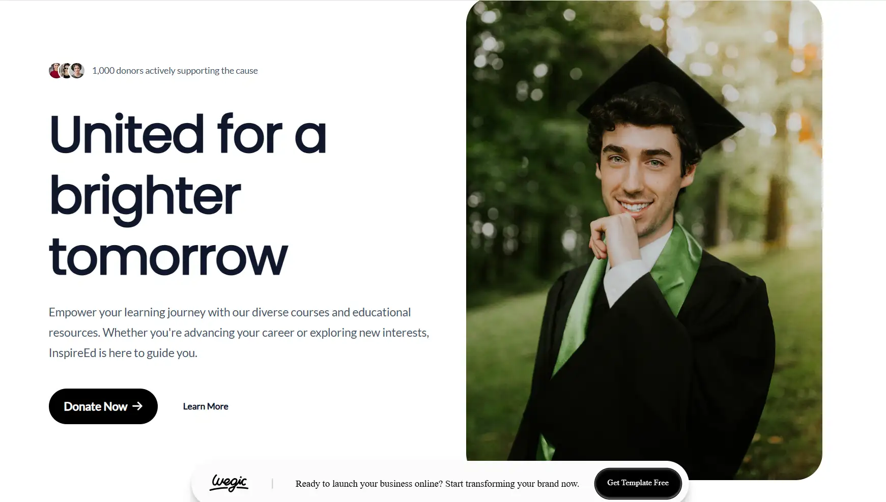 online education website made by Wegic