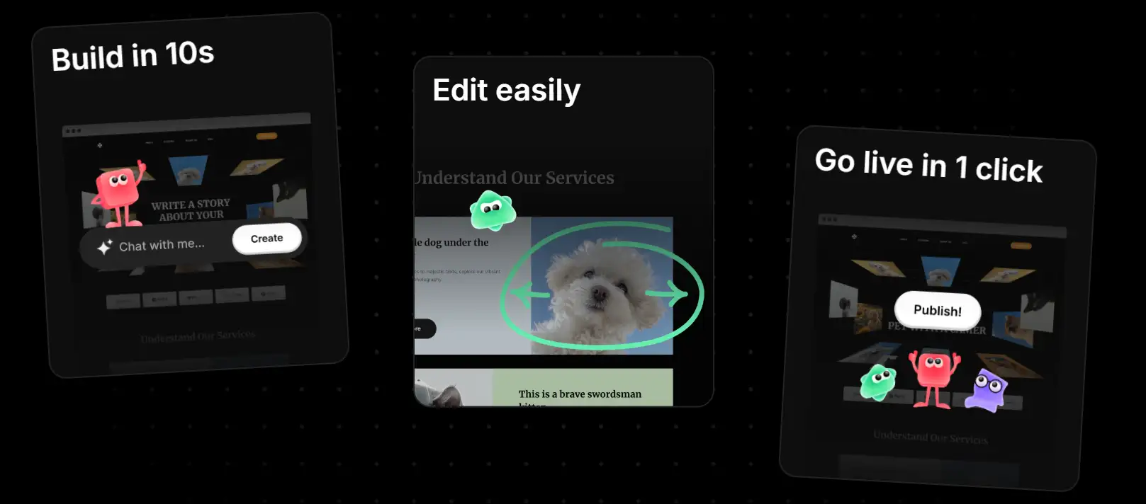 a fast website building tool without code