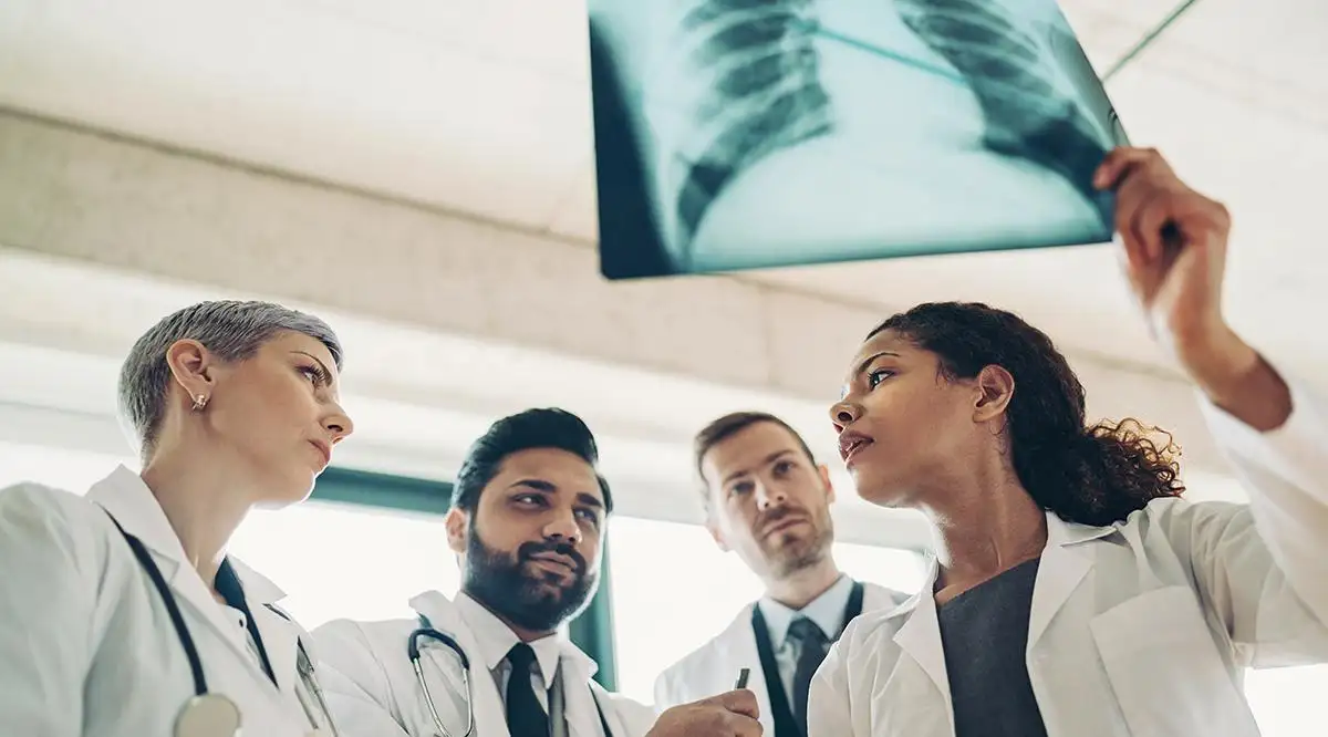 physician talking together