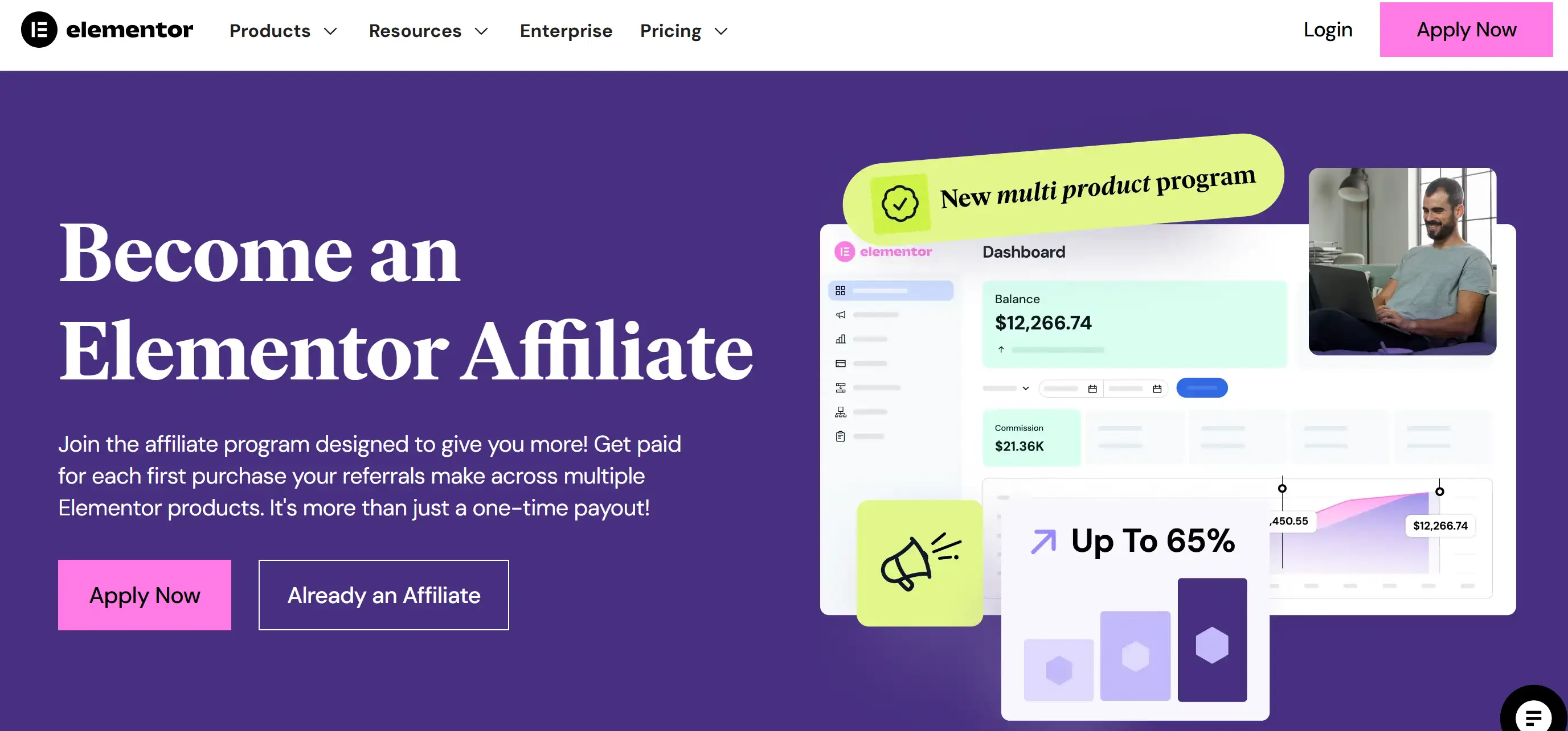 Elementor affiliate landing page
