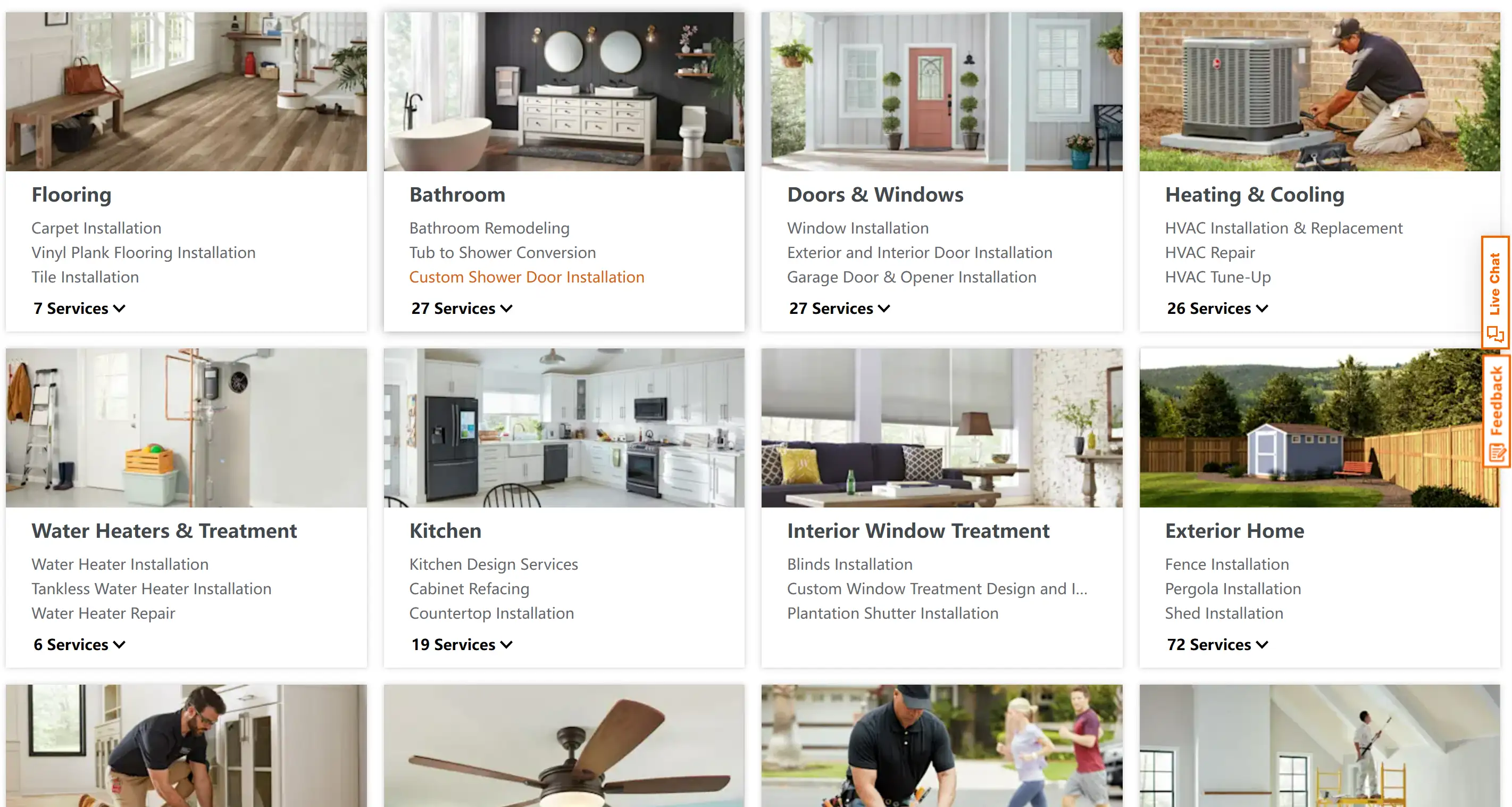 Installation services are available on the Home Depot platform