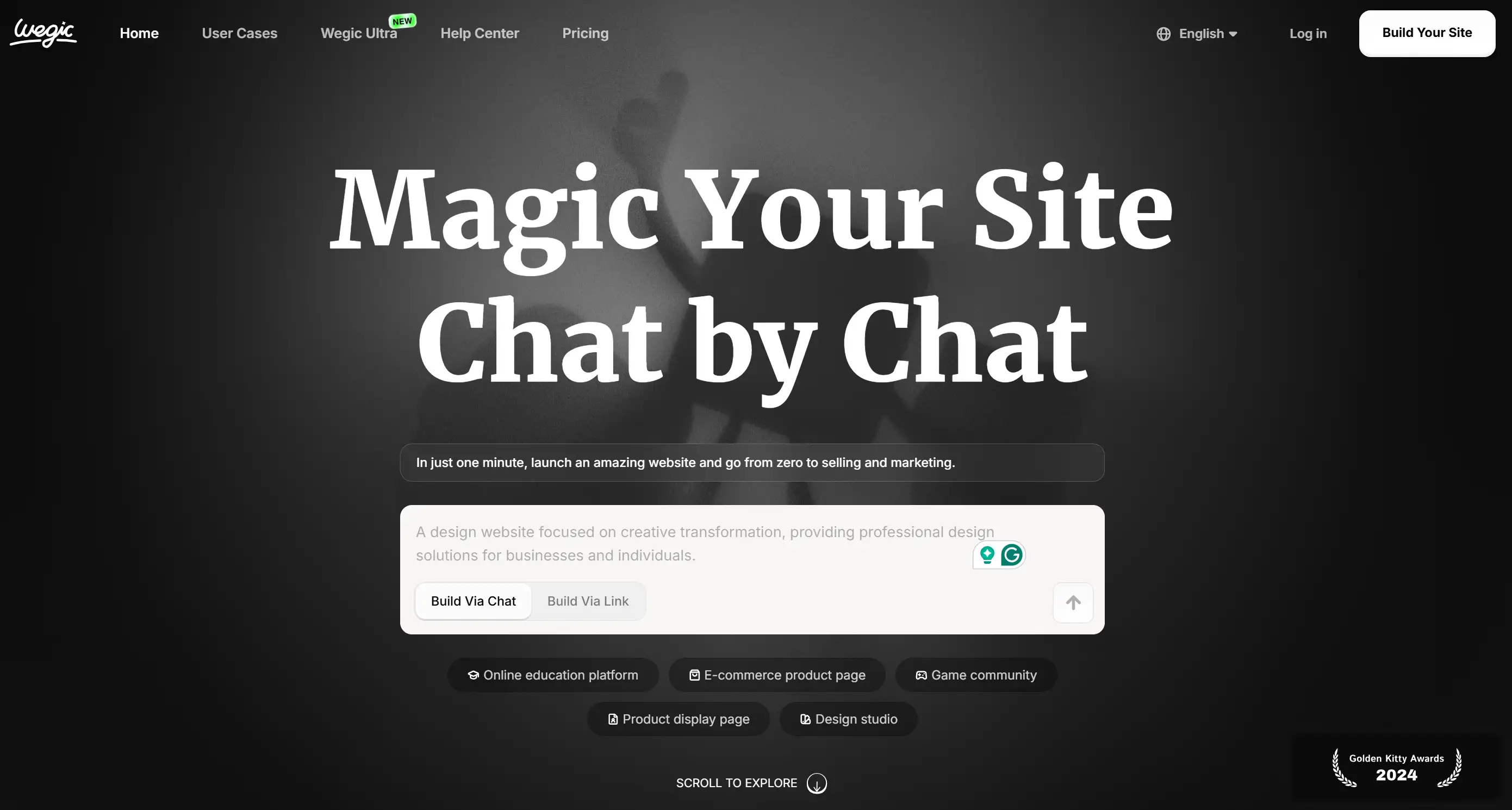 Magic your website chat by chat on Wegic AI website builder Magic your website chat by chat on Wegic AI website builder