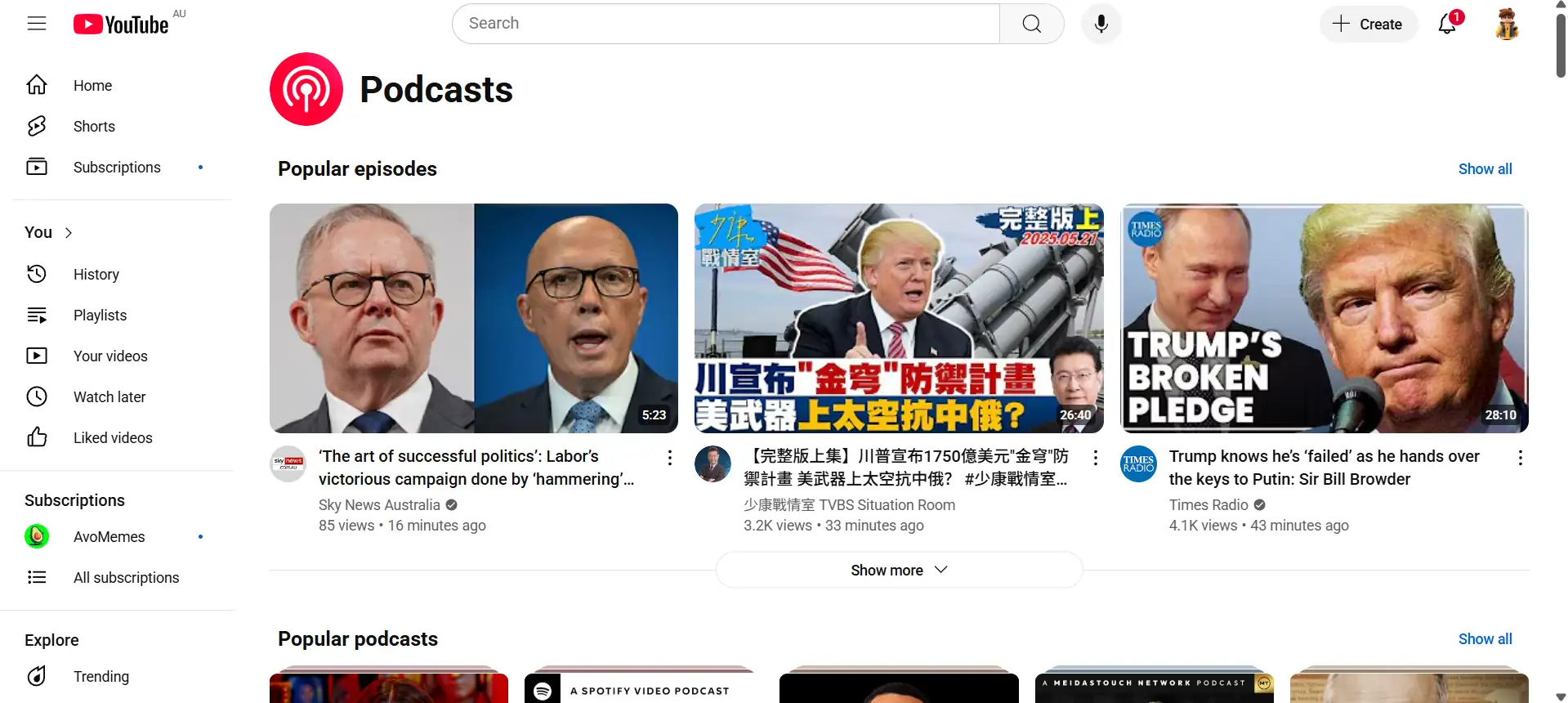 youtube podcasts