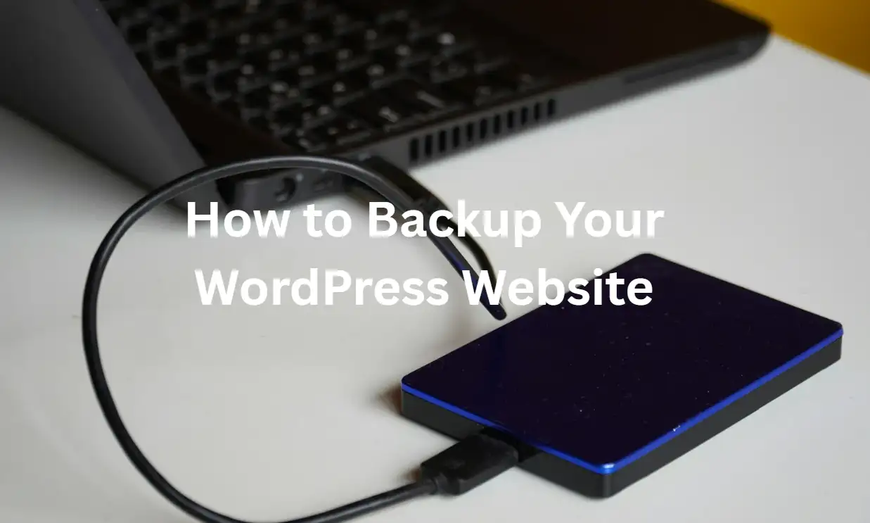 WordPress pages backup connected to a laptop WordPress pages backup connected to a laptop
