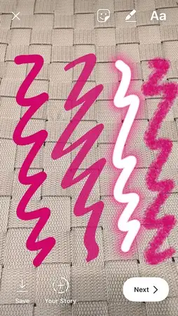 instagram's drawing interface for stories
