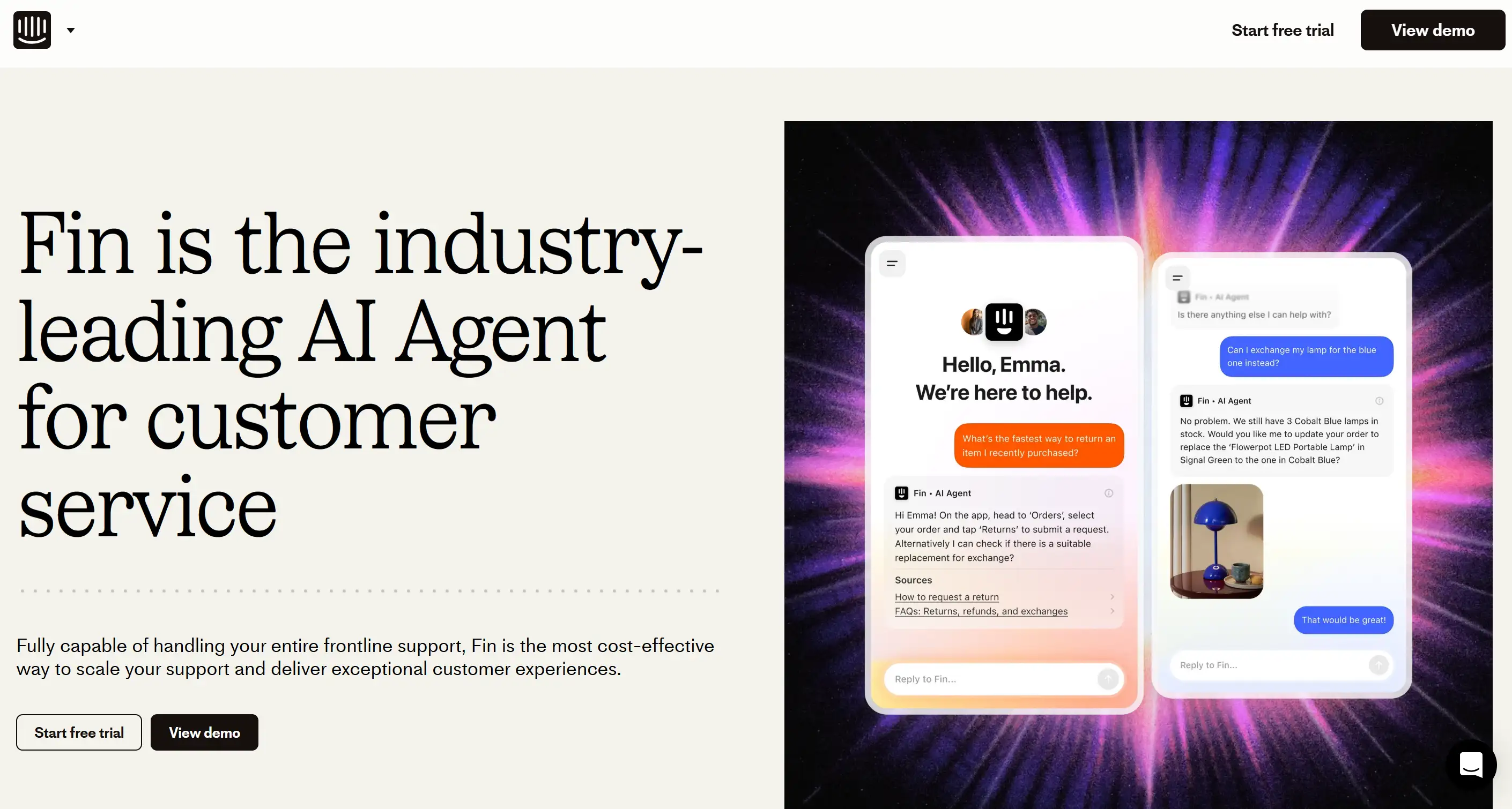 Homepage of Intercom intelligent customer service Homepage of Intercom intelligent customer service