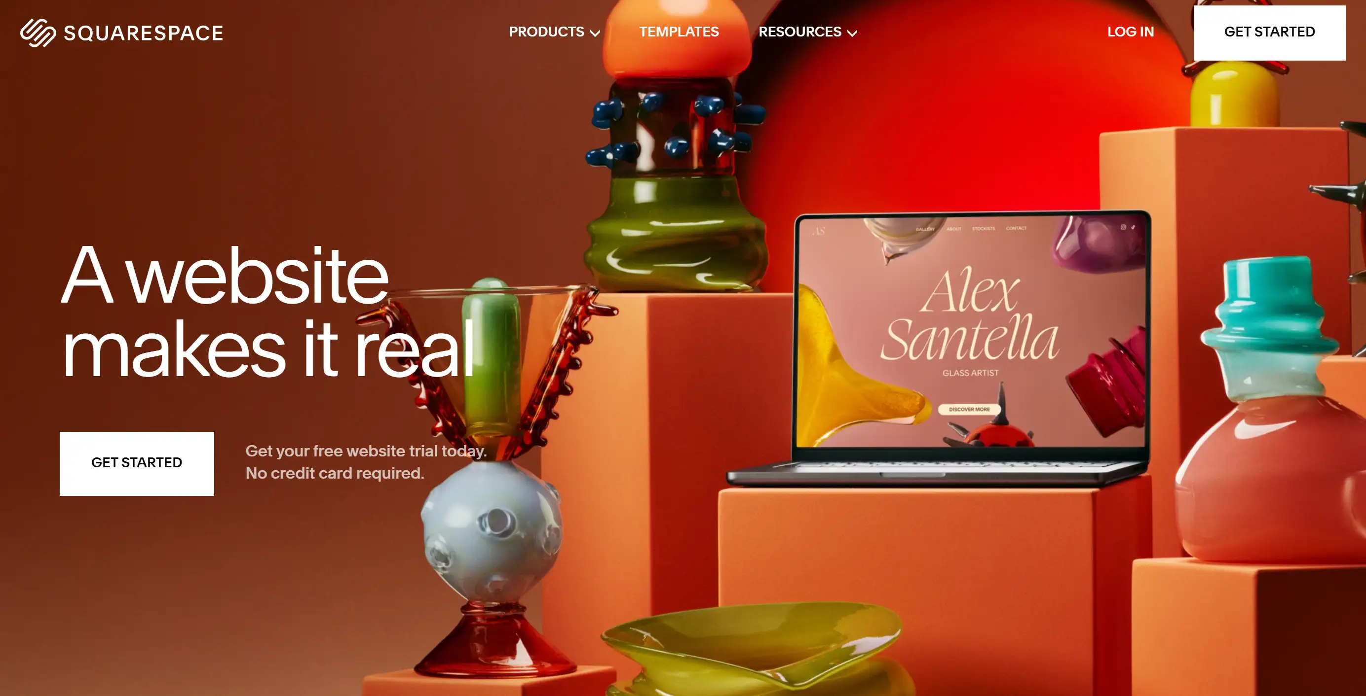 Squarespace's homepage