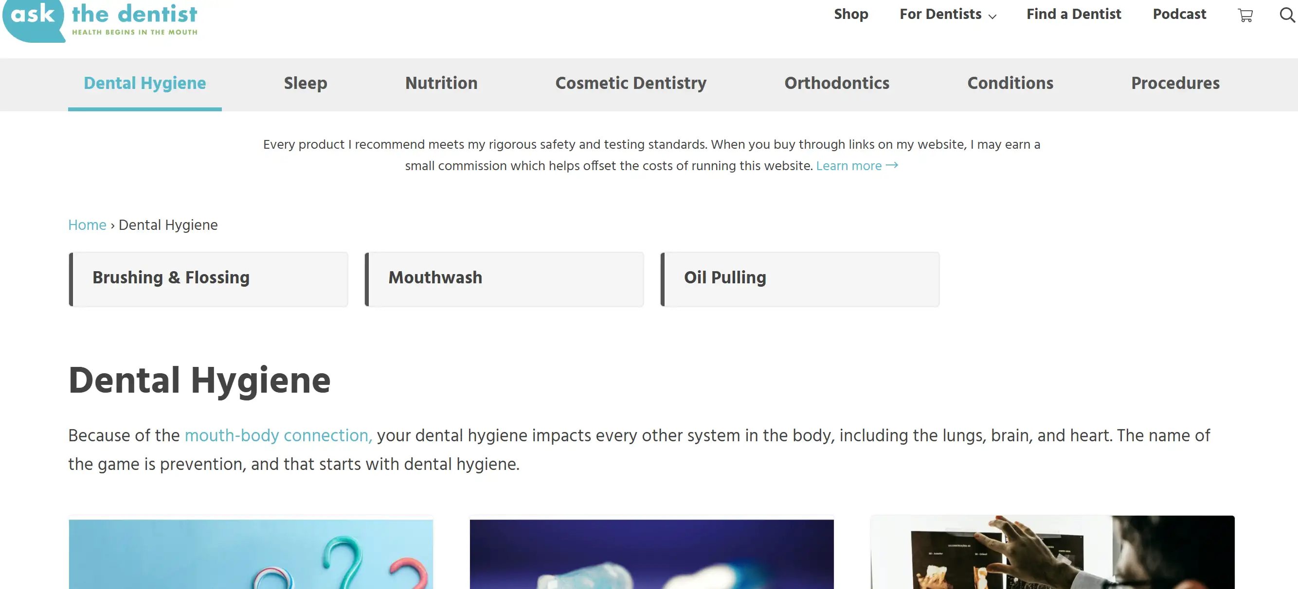 Ask the Dentist's blog page about dental hygiene Ask the Dentist's blog page about dental hygiene