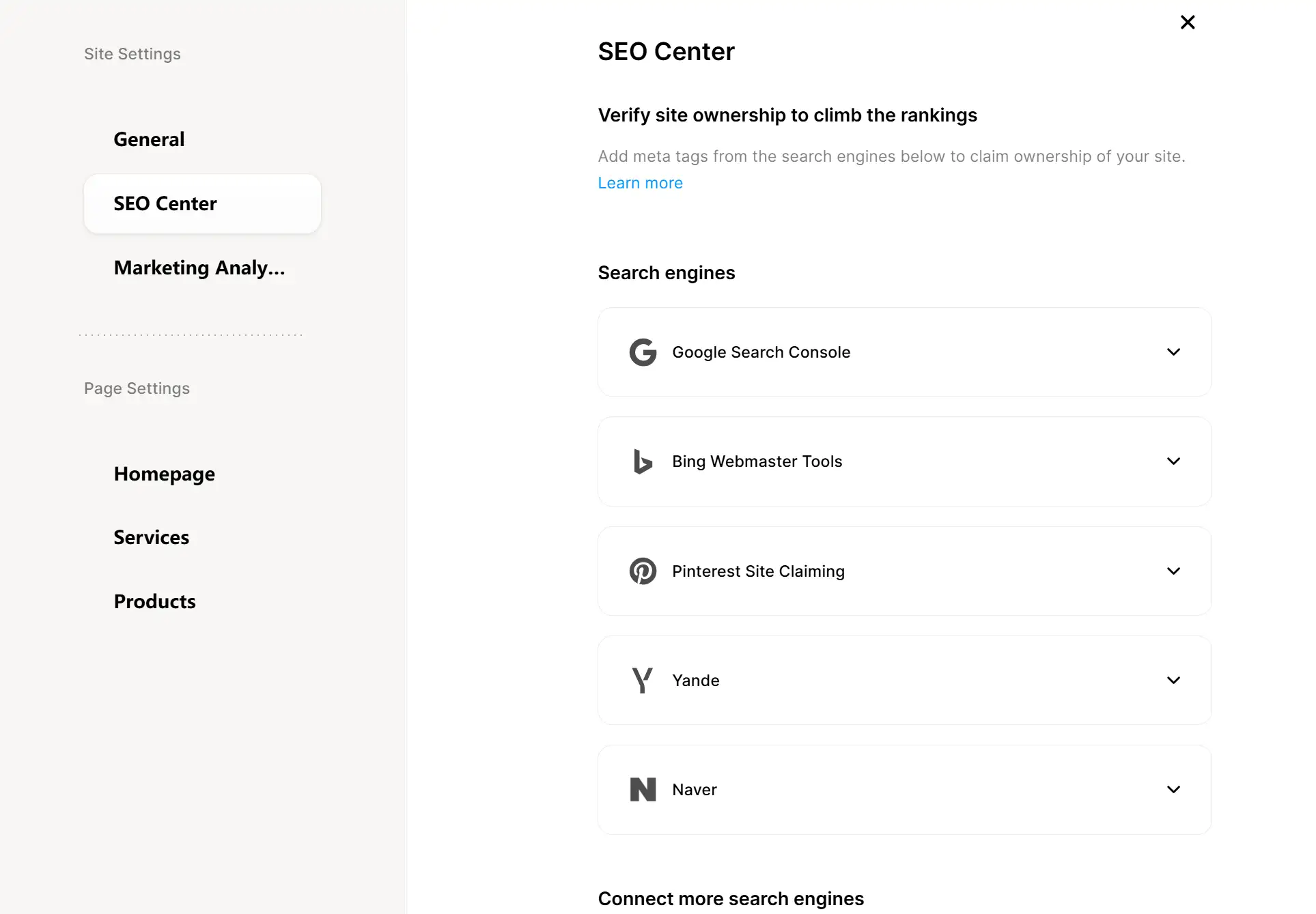 Wegic AI's SEO Centre page Wegic AI's SEO Centre page