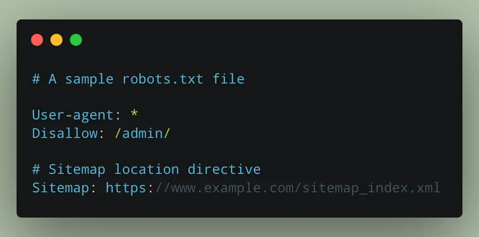 An example of a robots.txt sitemap directive being used to find sitemap location easily. An example of a robots.txt sitemap directive being used to find sitemap location easily.